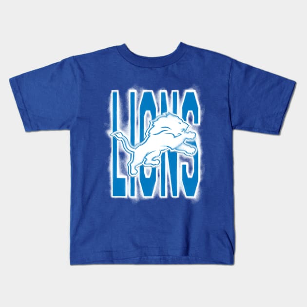 Detroit Lioooons 13 Kids T-Shirt by Very Simple Graph